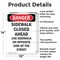 Signmission Sidewalk Closed Ahead Use Sidewalk Danger Sign, Aluminum, 10in W x 14in L, 2PK OS-2PACK-DS-A-1014-V-2161 - alternate 3
